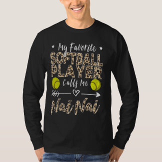 T-shirt Mon Joueur favori de softball m'appelle Nai Nai Ch