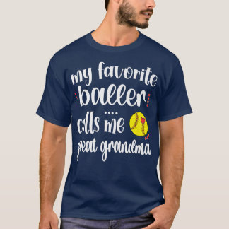 T-shirt Mon Joueur favori de softball m'appelle Softball G