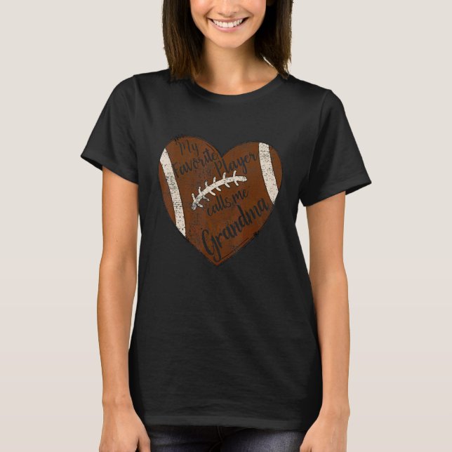 T-shirt Mon Joueur favori m'appelle Grand-mère Football He (Devant)