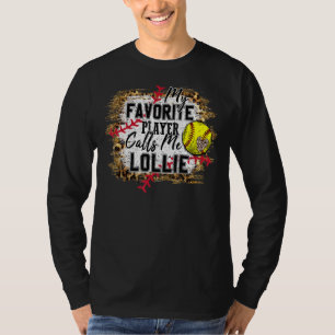 T-shirt Mon Joueur favori m'appelle Lollie Softball Mother