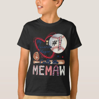 T-shirt Mon Joueur Favori M'appelle Memaw Baseball T-Ball
