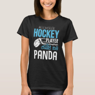 T-shirt Mon Joueur favori m'appelle Panda Shirt Hockey