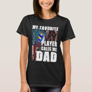 T-shirt Mon Joueur favori m'appelle Papa Volleyball
