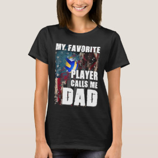 T-shirt Mon Joueur favori m'appelle Papa Volleyball