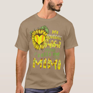 T-shirt Mon Joueur préféré de softball M'appeler Mimi tour
