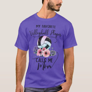 T-shirt Mon Joueur préféré de volley-ball M'appelle maman