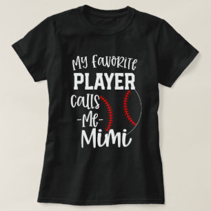 T-shirt Mon joueur préféré m'appelle cadeau du base-bal