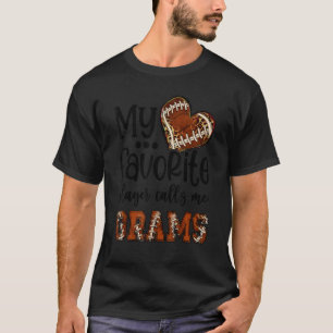 T-shirt Mon Joueur préféré m'appelle Grams Football Heart