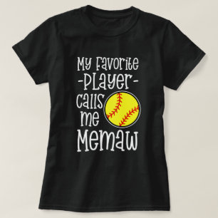 T-shirt Mon joueur préféré m'appelle jeu de base-ball de
