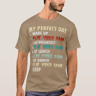 T-shirt Mon Jour Parfait Jeux Vidéo Amusant Cool Gamer