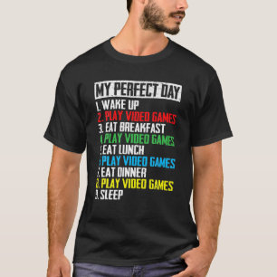 T-shirt Mon Jour Parfait Jeux Vidéo Cool Gamer Papa