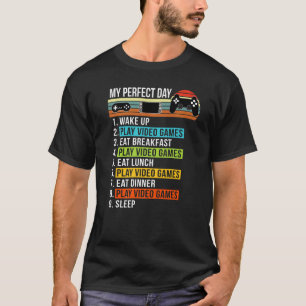 T-shirt Mon Jour Parfait Jeux Vidéo Cool Gamer Retro