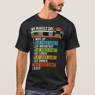 T-shirt Mon Jour Parfait Jeux Vidéo Cool Gamer Retro