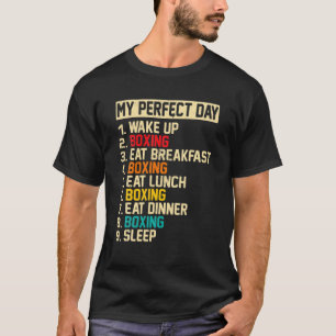 T-shirt Mon Jour Parfait Joueur De Boxe Amoureux Boxe Homm