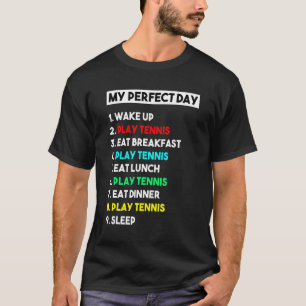T-shirt Mon Jour Parfait Joueur De Tennis Pour Hommes