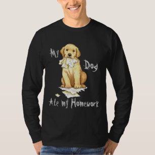 T-shirt Mon laboratoire jaune a mangé mon travail