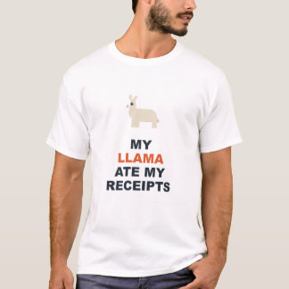 T-shirt Mon lama a mangé mes reçus