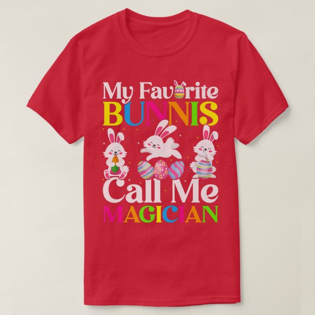 T-shirt Mon Lapin Favori Appelez-Moi Magicien Pâques  (Design devant)