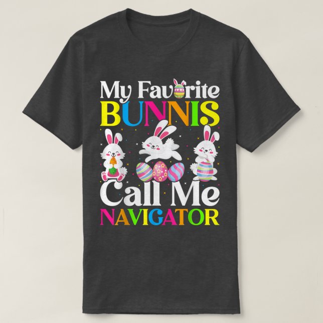 T-shirt Mon lapin favori appelez-moi Navigateur Pâques  (Design devant)