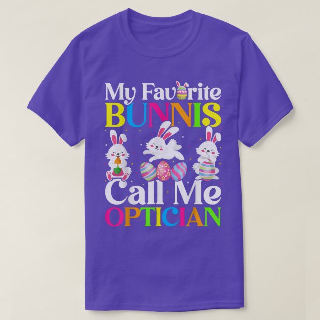 T-shirt Mon Lapin Favori M'Appelle Opticien Pâques  (Design devant)