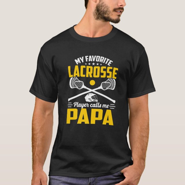 T-shirt Mon Lecteur De Crosse Préféré M'Appelle Papa Lacro (Devant)