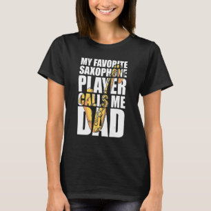 T-shirt Mon Lecteur Saxophone Préféré M'Appelle Papa