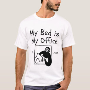 T-shirt Mon lit est mon bureau