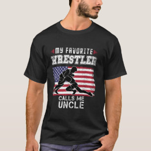 T-shirt Mon lutteur favori m'appelle oncle Cool USA Ameri