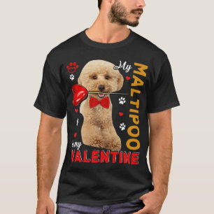 T-shirt Mon Maltipoo Est Mon Chien Saint-Valentin Mignonne