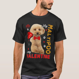 T-shirt Mon Maltipoo Est Mon Chien Saint-Valentin Mignonne