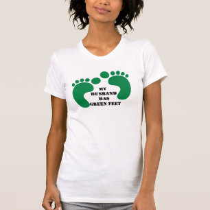 T-shirt Mon mari a les pieds verts