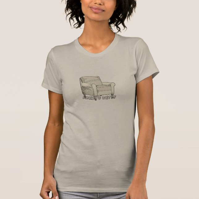 T-shirt Mon mari aime regarder la chaise hubby (Devant)