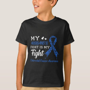 T-shirt Mon Mari Combat Mon Combat Contre Le Cancer Du Col