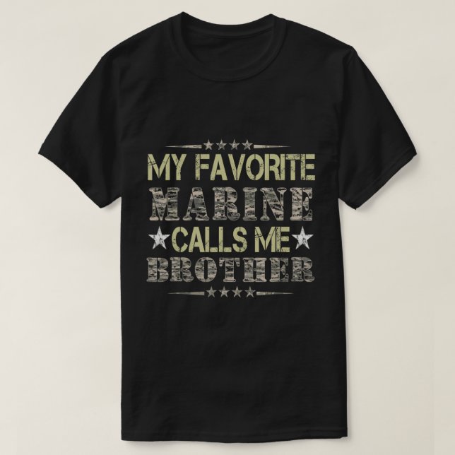 T-shirt Mon Marine Préférée M'Appelle Frère, Vétérinaire J (Design devant)