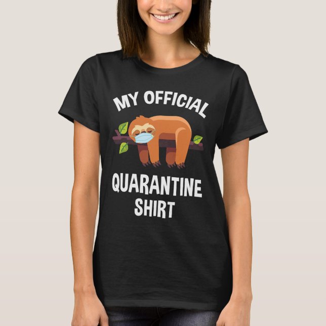 T-shirt Mon Masque Visage De Fente De Quarantaine Officiel (Devant)