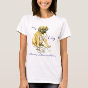 T-shirt Mon Mastiff a mangé mon plan de leçon