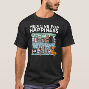 T-shirt Mon Médecin Du Bonheur Appelé Chats Chaque Jour Ki