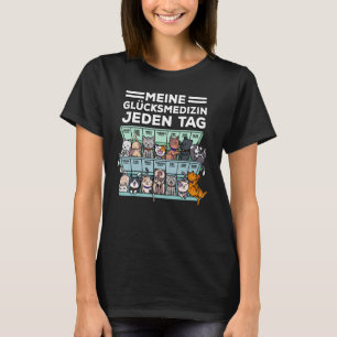 T-shirt Mon médicament pour le bonheur appelé Chats tous l