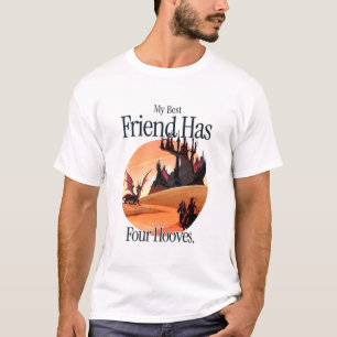 T-shirt Mon Meilleur Ami a Quatre Sabots Amoureux de Cheva