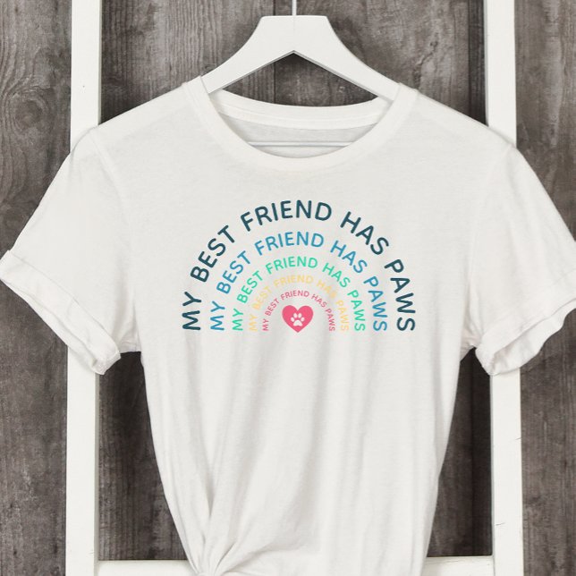 T-shirt Mon meilleur ami a un Amoureux des chiens Paws (Créateur téléchargé)