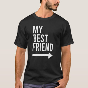 T-shirt Mon Meilleur Ami Avec Flèche Pointeur Bestie Gauch