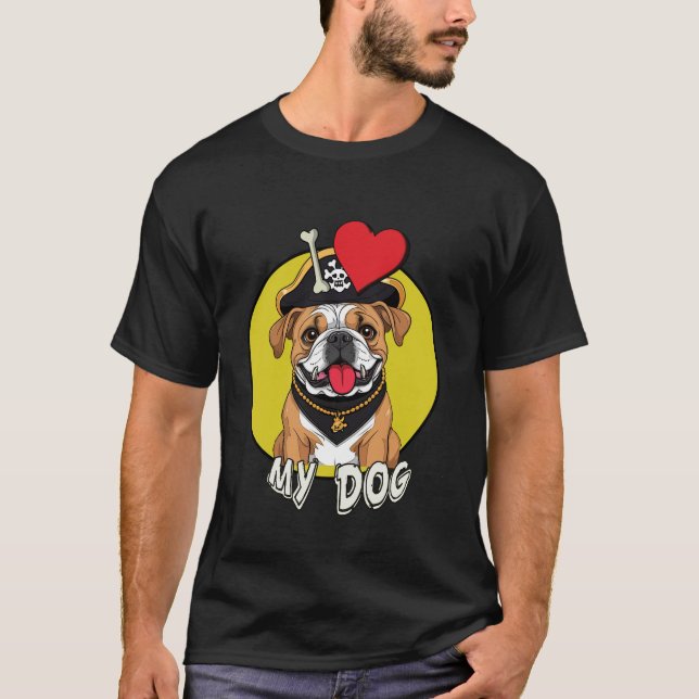 T-shirt Mon meilleur ami chien taudog (Devant)