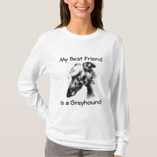 T-shirt Mon meilleur ami est un beau chien de lévrier