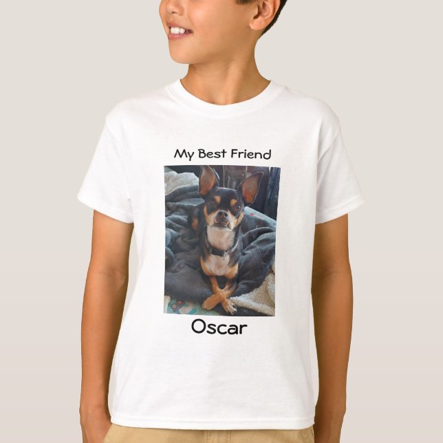 T-shirt Mon meilleur ami | Nom et image personnalisés du c (Devant)