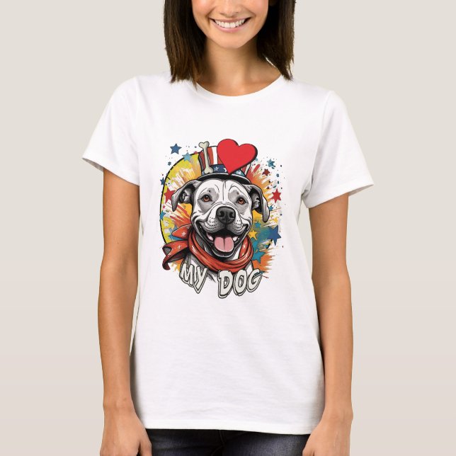 T-shirt Mon meilleur ami pitbull (Devant)