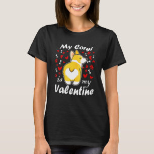 T-shirt Mon Mignonne Chien Corgi Est Mon Amour Valentin R 