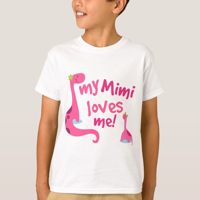 T-shirt Mon Mimi m'aime dinosaure (Devant)