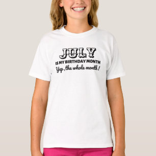 T-shirt Mon mois d'anniversaire personnalisé