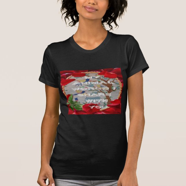 T-shirt Mon monde animal valentine.png (Devant)