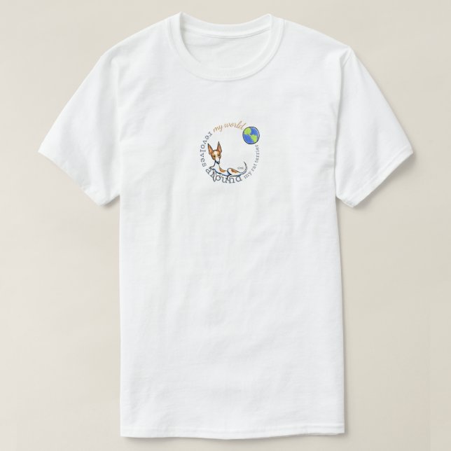 T-shirt Mon monde Rat Blanc Rouge Terrier (Design devant)
